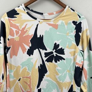 Hang Ten Shirt Womens Medium Colorful Floral UV Protection UPF 50+ Long Sleeve
